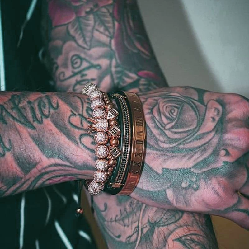 Royalty Collection | Luxury Bead Bracelet for Men | Rose Gold Royalty Collection | Luxury Bead Bracelet for Men | Rose Gold