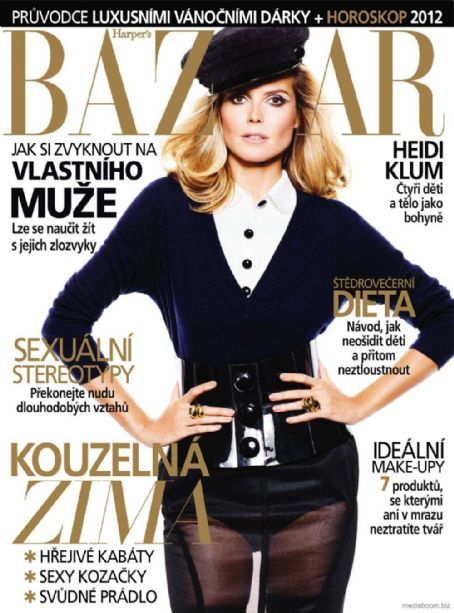 Heidi Klum Harper S Bazaar Magazine Cover Czech Republic December 2011 Heidi Klum Harpers Bazaar Magazine Heidi