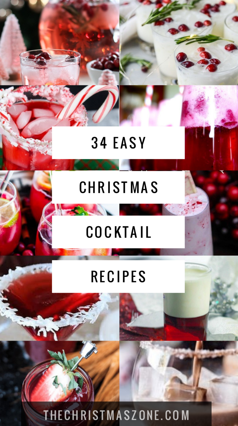 34 Easy Christmas Cocktail Recipes Christmas Cocktails, Holiday