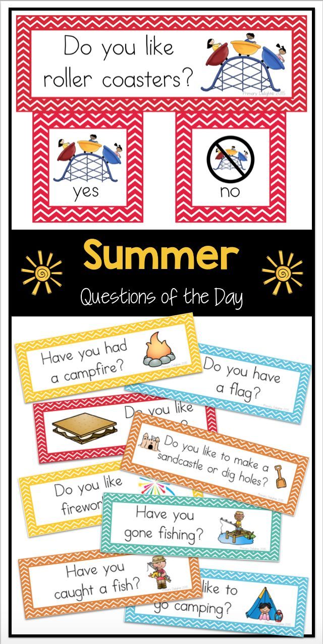 Summer: Question of the Day {Graphing Questions} | Question of the day ...