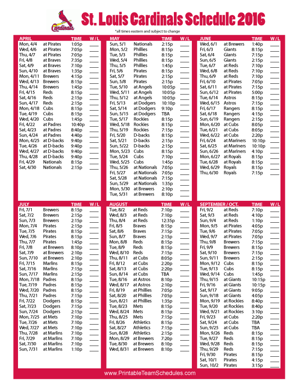 printable team schedules
