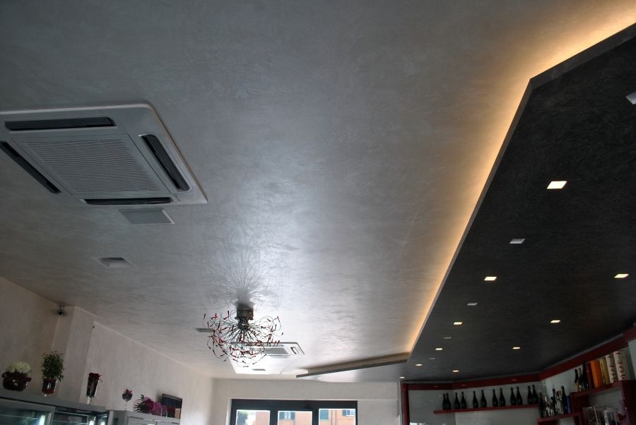 Controsoffitto in cartongesso a doppia quota con luce diffusa ... Luce diffusa cartongesso