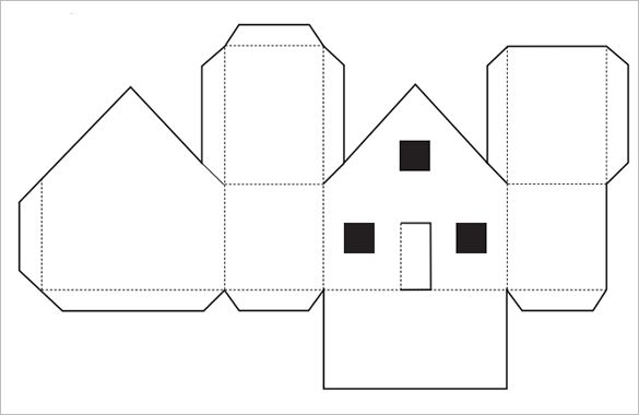 14 Paper House Templates PDF DOC Paper House Template Paper 
