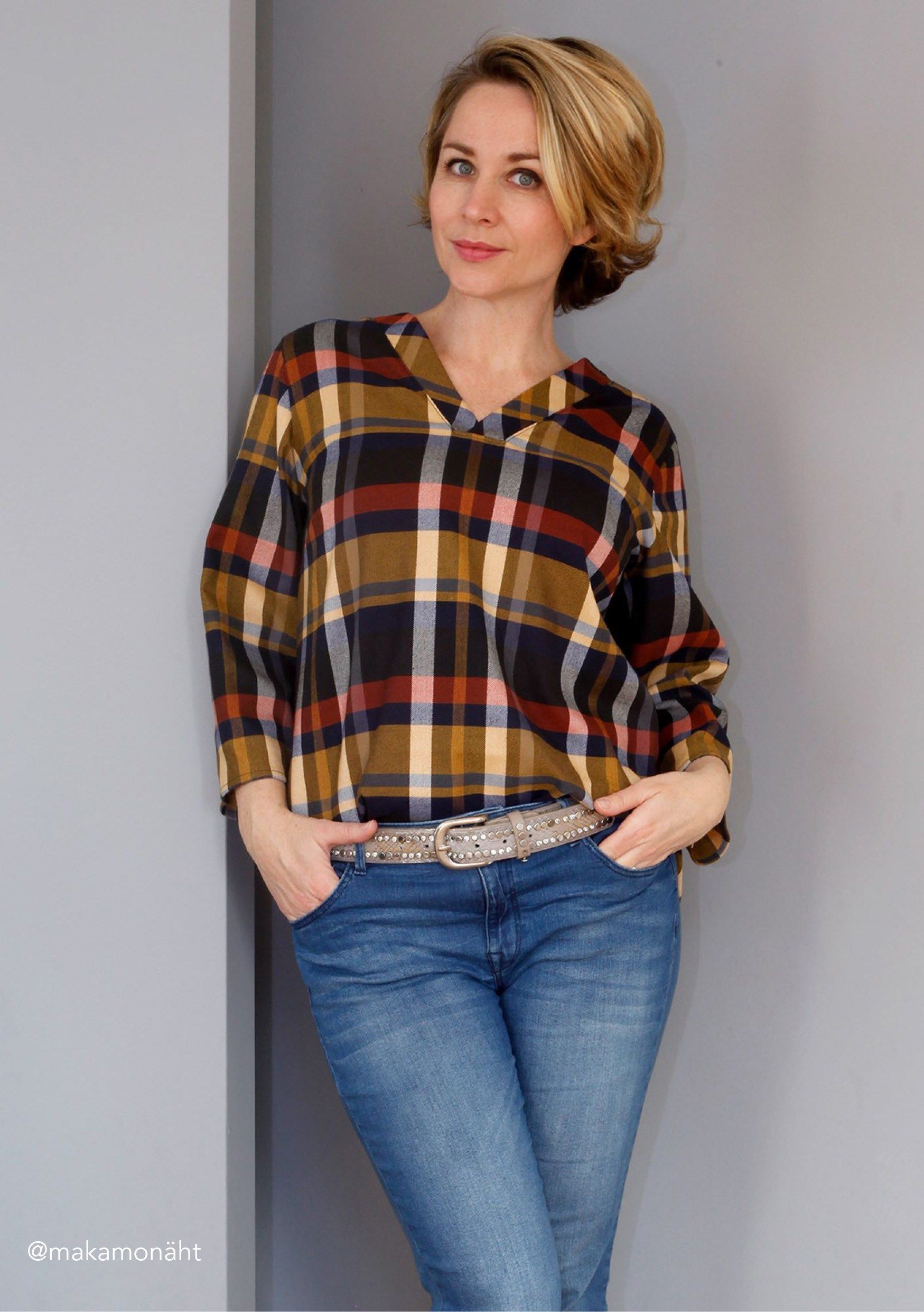 Schnittmuster und Nähanleitung Hemdbluse Valetta in Gr. 34-50 - Freuleins | Schnittmuster + Nähanleitungen #babyheadbandtutorial