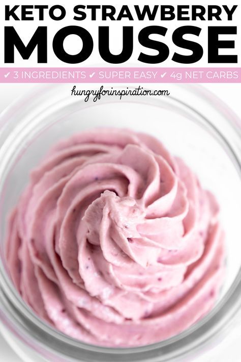 Easy Sugar-Free Keto Strawberry Mousse | Hungry For Inspiration