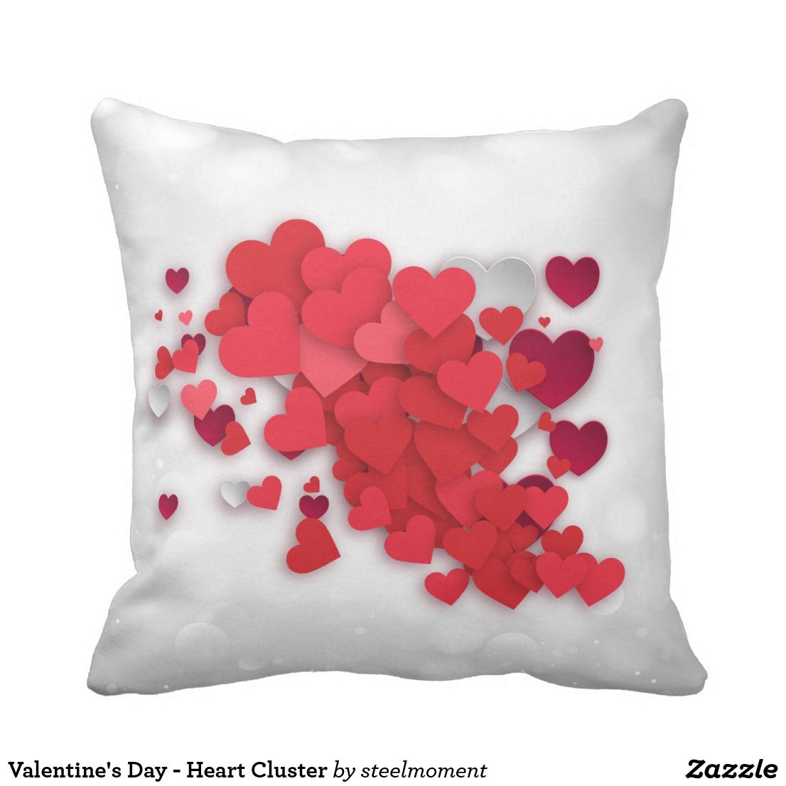 Valentine S Day Heart Cluster Throw Pillow Zazzle Com In 2021 Valentines Day Hearts Valentines Valentine Decorations