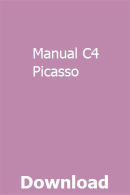 C4 picasso service manual pdf