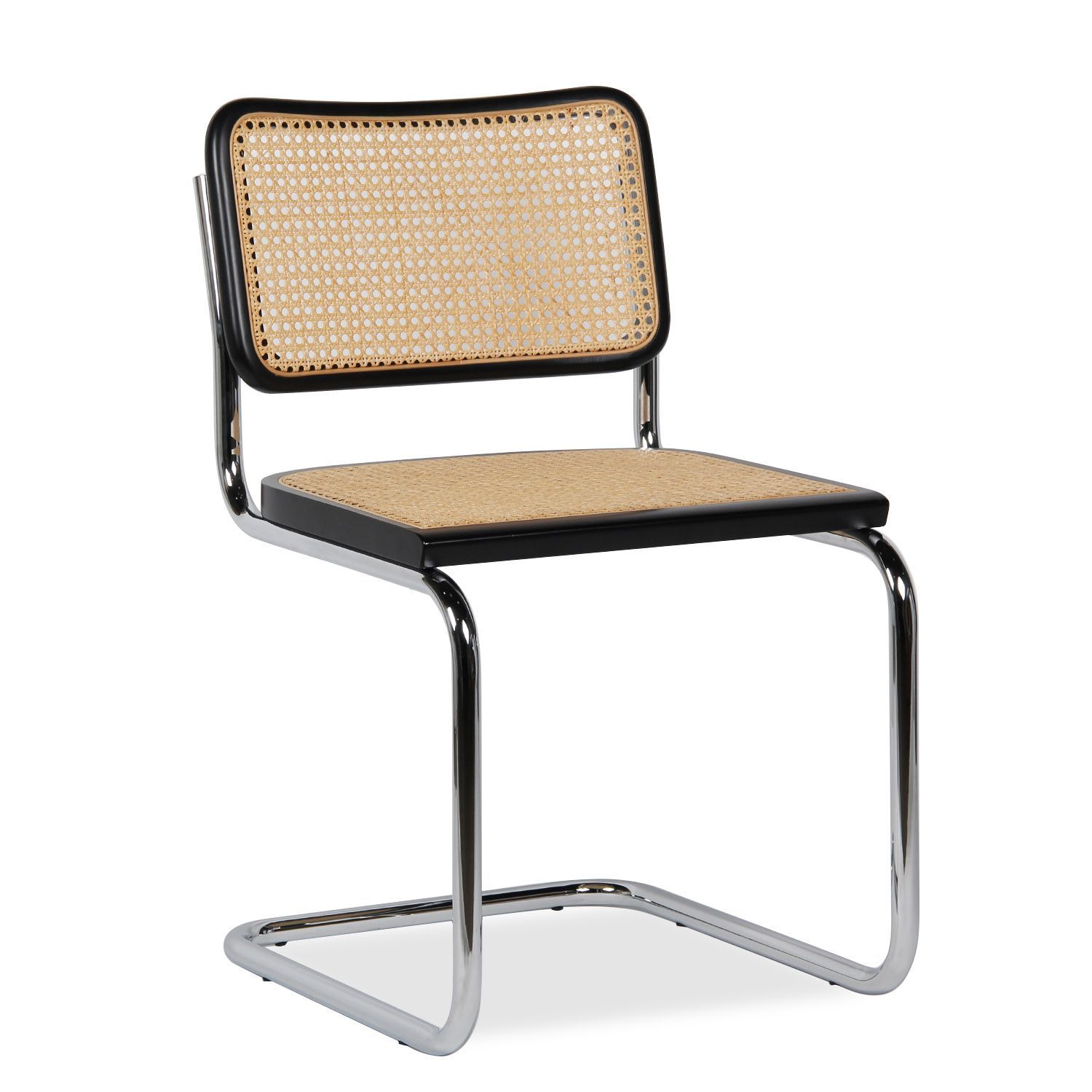 Sedia di design fabbricata in acciaio cromato con finitura brillante ... Sedia di design