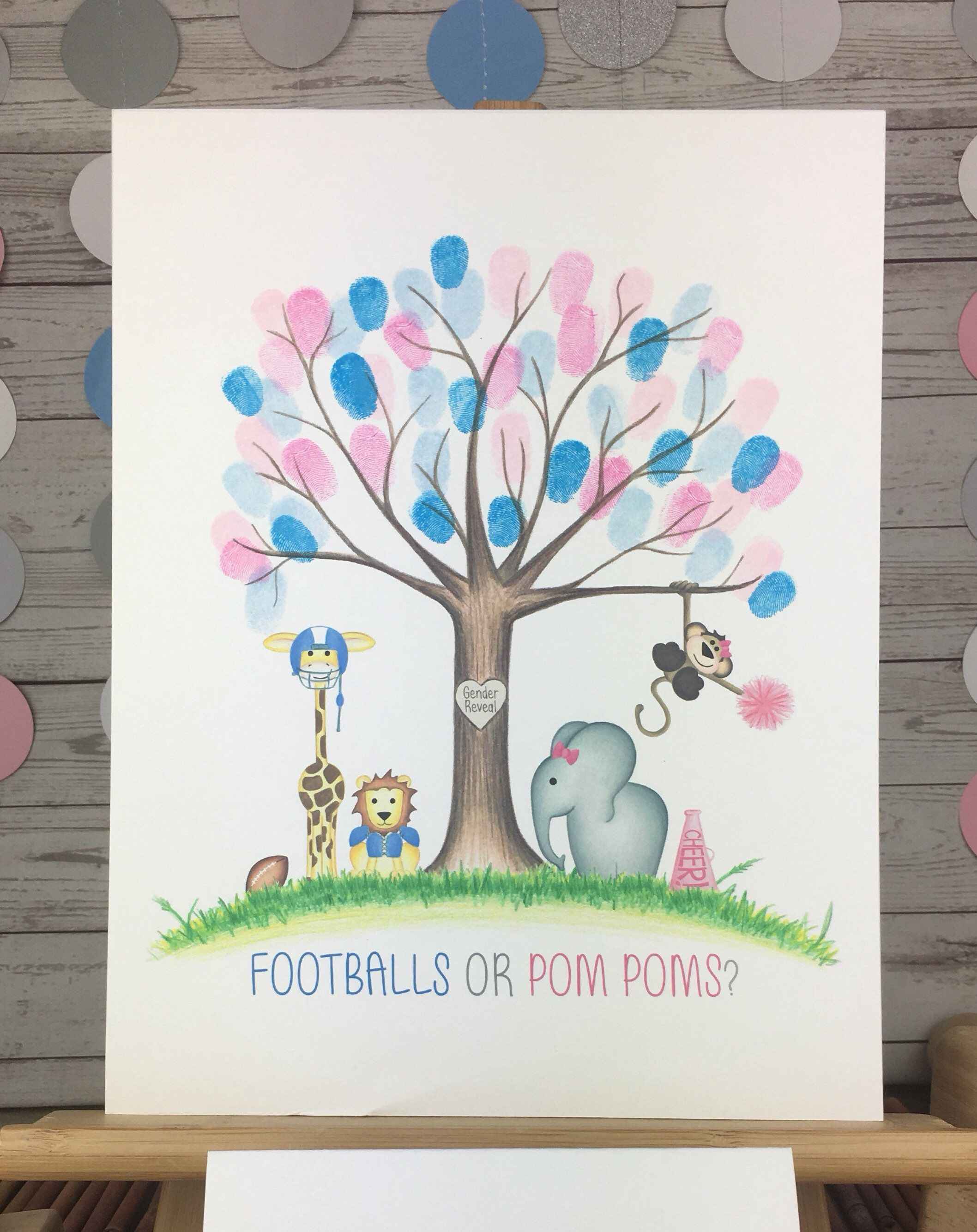 Football Guest Book Alternative for Fingerprints Boy or Girl Baby Shower Birthday Instant Download Digital File Printable