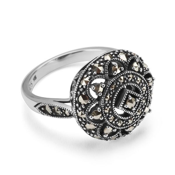 Srebrny pierścionek z markazytami Wedding Rings, Engagement Rings, My Style, Jewelry, Enagement Rings, Jewlery, Jewerly, Schmuck, Jewels