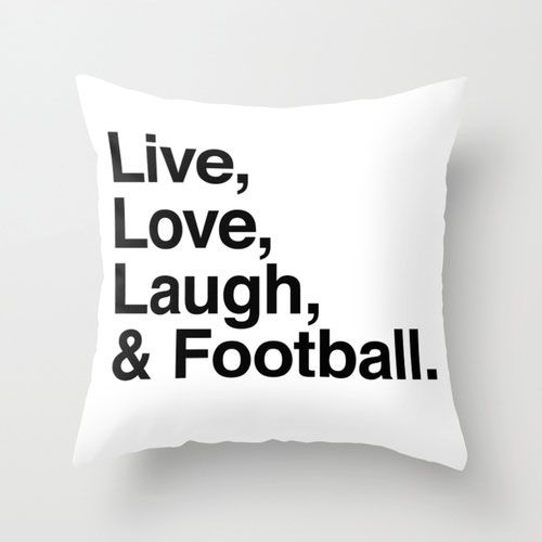 And Football! Throw Pillow | dotandbo Football Shape Decorative Throw Pillow