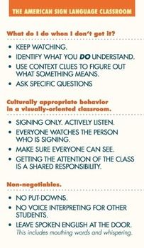 Asl Classroom Standards Learn Sign Language Asl Sign Language Sign Language Lessons