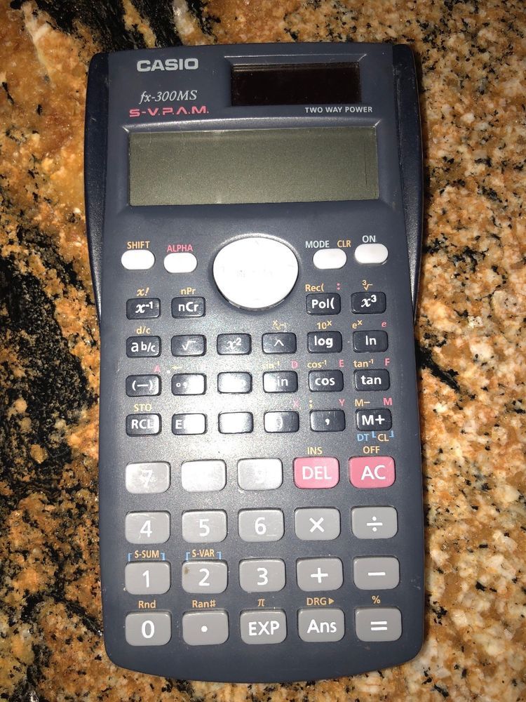 Casio fx300MS Black Scientific Calculator Tested &amp, Working eBay