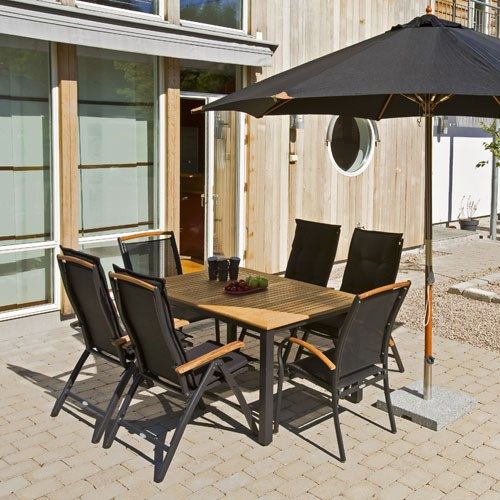 Trädgårdsmöbel grupp hillerstorp nydala teak/svart grupper ... Altan teak