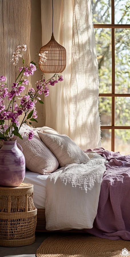 Wabi-Sabi Schlafzimmer Inspirationen mit Boho-Vibes