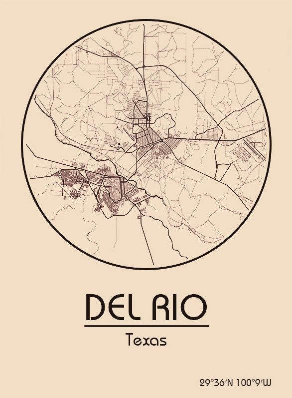 Karte Map Del Rio Texas Vereinigte Staaten Von Amerika United States Of America Usa Vereinigte Staaten Von Amerika Nordamerika Texas