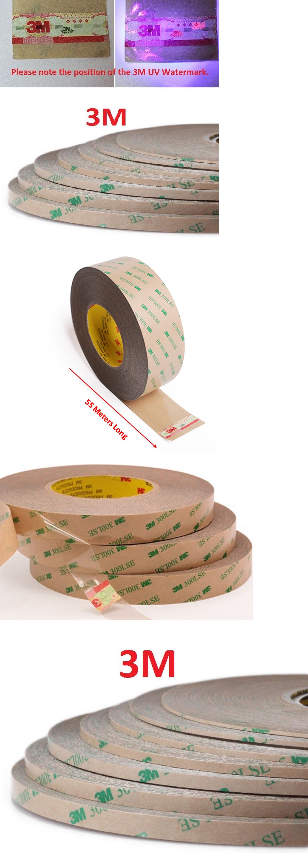 3m 300lse 9495le Double Sided Tape Transparent Clear Phone Screen Lcd Repair 55m Double Sided Tape Adhesives Tape