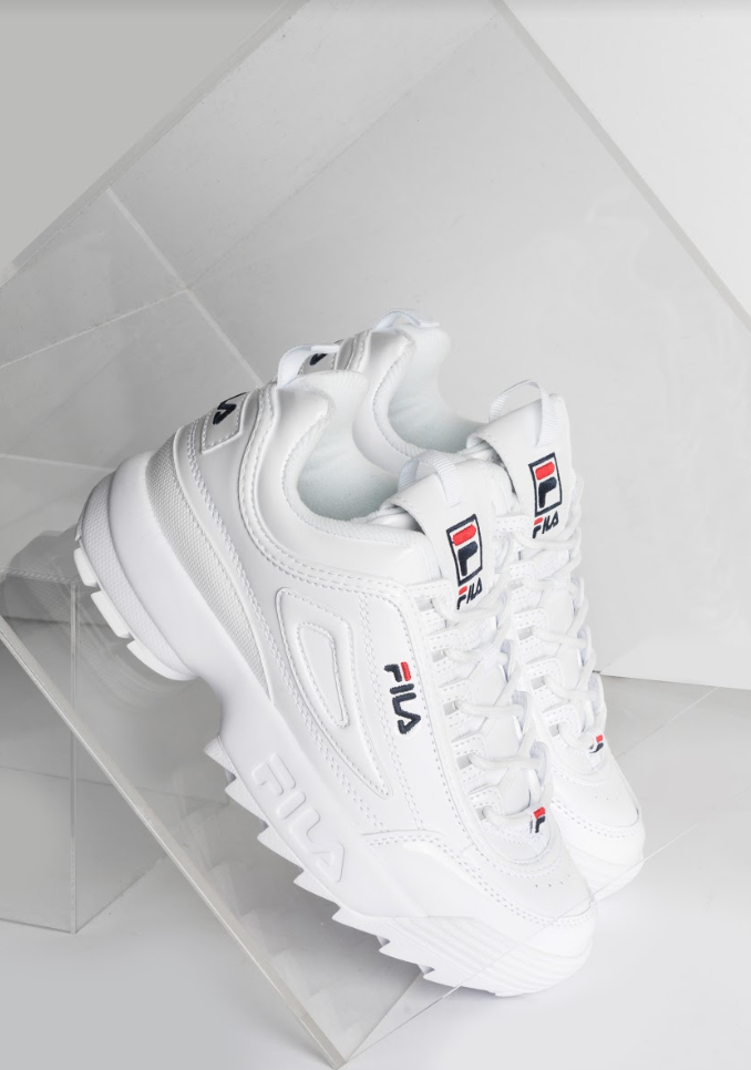 fila shoes all white