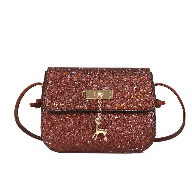 Sevimli Geyik Kolye Kucuk Kadin Flap Canta Pu Deri Kadinlar Vahsi Omuz Cantasi Kadin Haberci Canta Kadin Kapiton Leather Crossbody Bag Purses And Handbags Bags