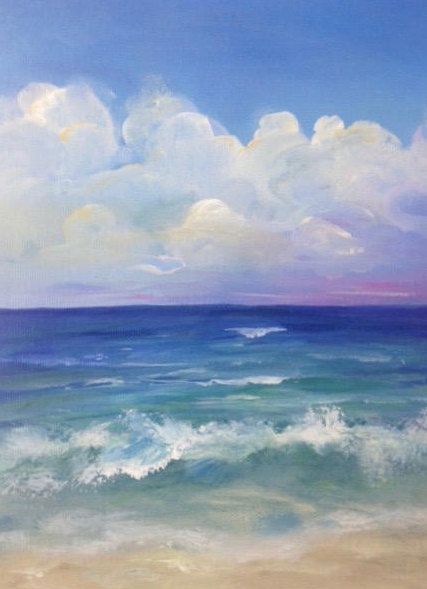 Ocean Painting. Beach Painting. Beach Decor. Florida Painting. Seascape. Beach House Art. Coastal. Key West Painting. Nautical Wall Decor