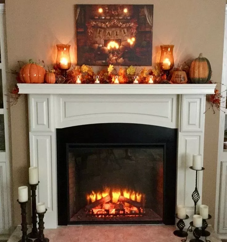 58 Fall Décor Ideas Blissfully Colorful #falldecorideas #falldecordiy #blissfullycolorfuldecor > pariorul.com #fallmantledecor