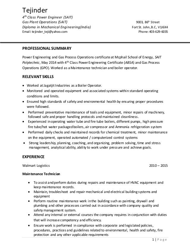 Resume Format For 4Th Engineer Pinterest Resume format and