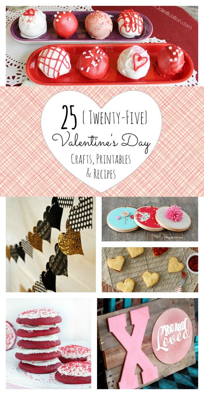 25 Valentine's Day Crafts, Printables & Recipes from www