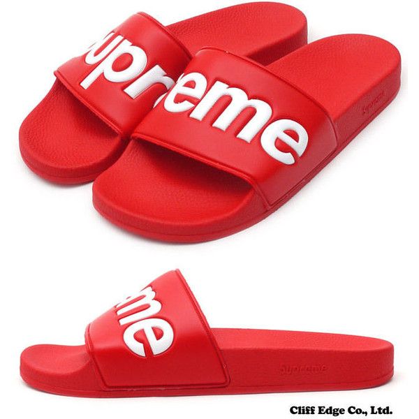 red nike flip flops