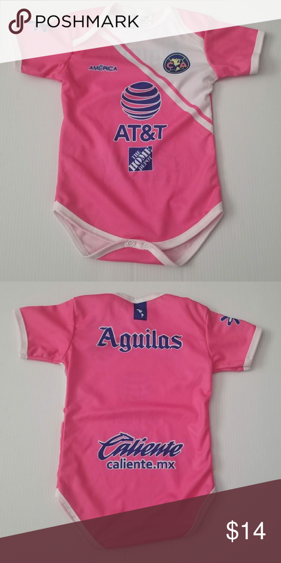 Club America Baby Jersey Baby Soccer Jersey Bodysuit Baby One-Piece
