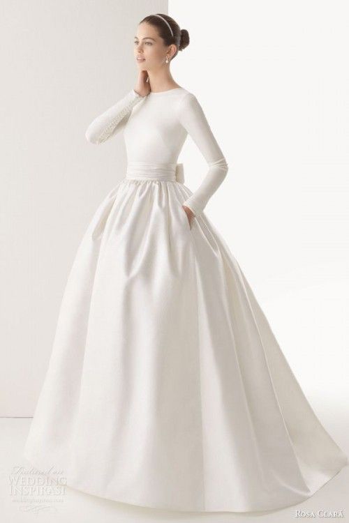 30 preciosos vestidos de novia para invierno | deco casamiento