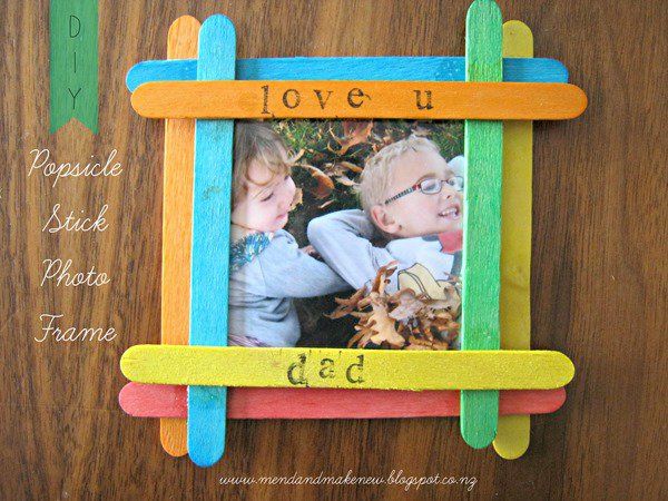 Craft Stick Photo Frame Fun Family Crafts Craft Stick Crafts