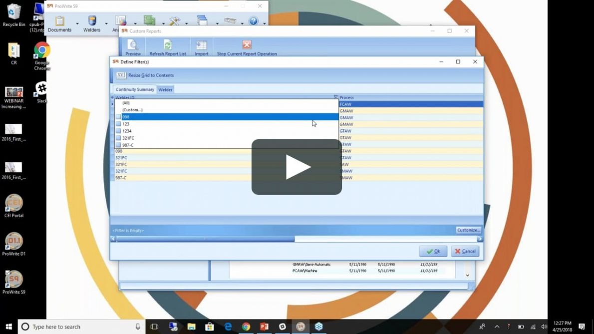 printable prowrite welder continuity report snippet 2018 on vimeo
