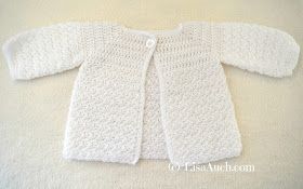 Crochet Baby Cardigan Easy Free Pattern #crochetbabycardigan
