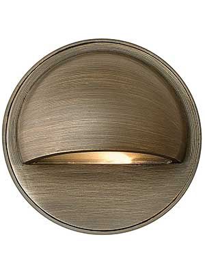 Hardy Island Round Cast-Brass Eyebrow Deck Sconce #landscapelightingdesign