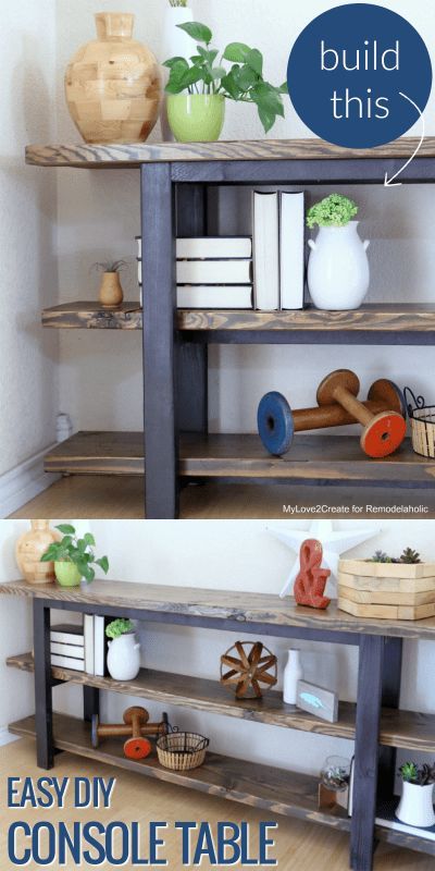 Pottery Barn Inspired Modern Rustic Console Table Pottery Barn Inspired Modern Rustic Console Table