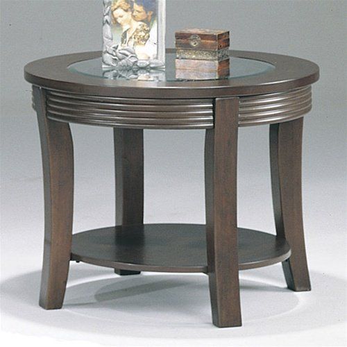 Blue Lake End Table By Wildon Home 148 77 5524 Features Glass Top One Storage Shelf Color Finish Capp Tables Capp Glass Top End Tables, Coaster Furniture Round Glass Top End Table With Shelf