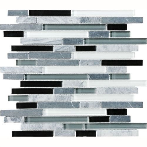 Eclipse Vintage Linear Gl And Stone Mosaic Tile Strip Sticks Of Eclipse Vintage Linear Gl And Stone Mosaic Tile Strip Sticks Of White Gray Marble