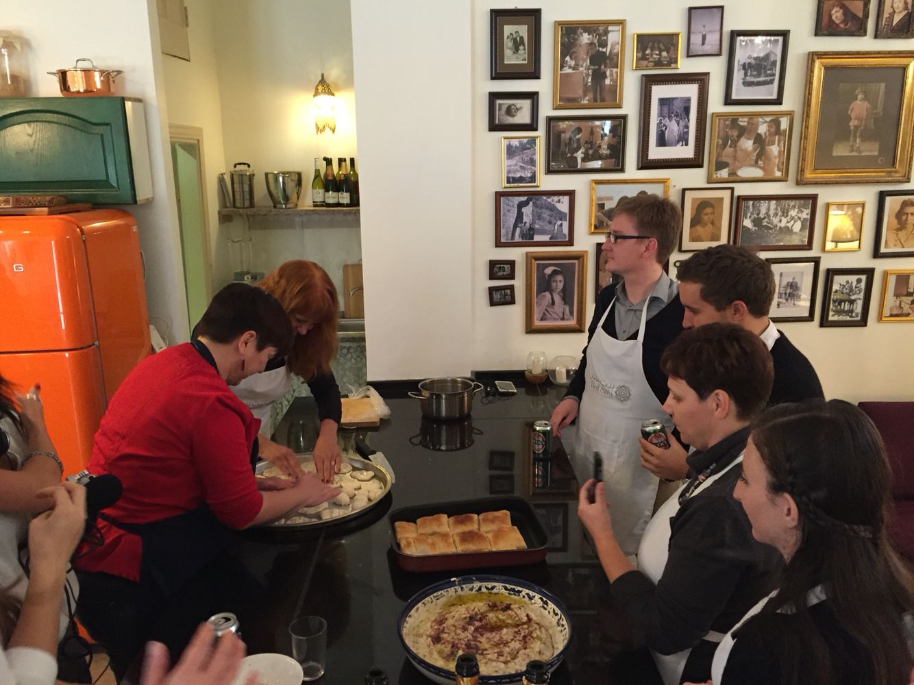Arabic Bread , Moutabal , and for dessert we made Um Ali Arabic Bread , Moutabal , and for dessert we made Um Ali