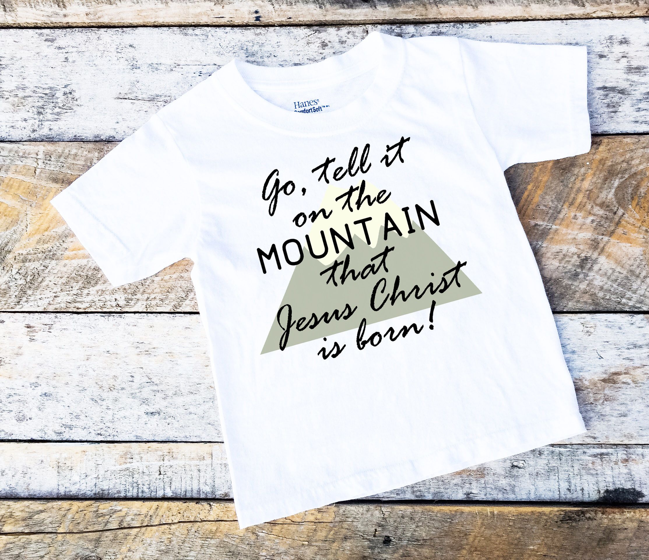 Christmas Onesies For Boys, Go Tell It On The Mountain Christmas Onesies For Boys, Go Tell It On The Mountain