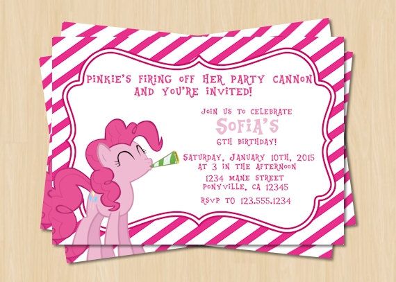 pie party invitations