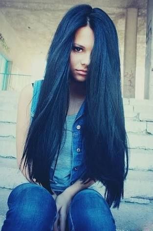 Beautiful Hair Color Tumblr Hair Styles Blue Black Hair Dark Blue Hair [ 470 x 313 Pixel ]