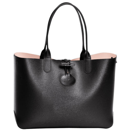 Tote bag - ROSEAU RÉVERSIBLE - Handbags - Longchamp - Black/Girl ... Tote bag - ROSEAU RÉVERSIBLE - Handbags - Longchamp - Black/Girl ...