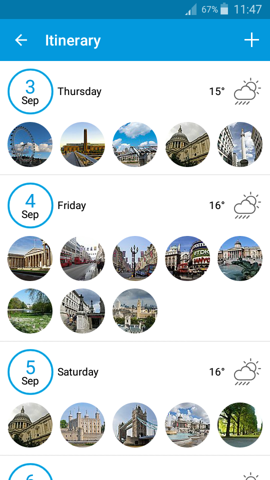 What do you think about Tripomatic app in Material Design? Your day