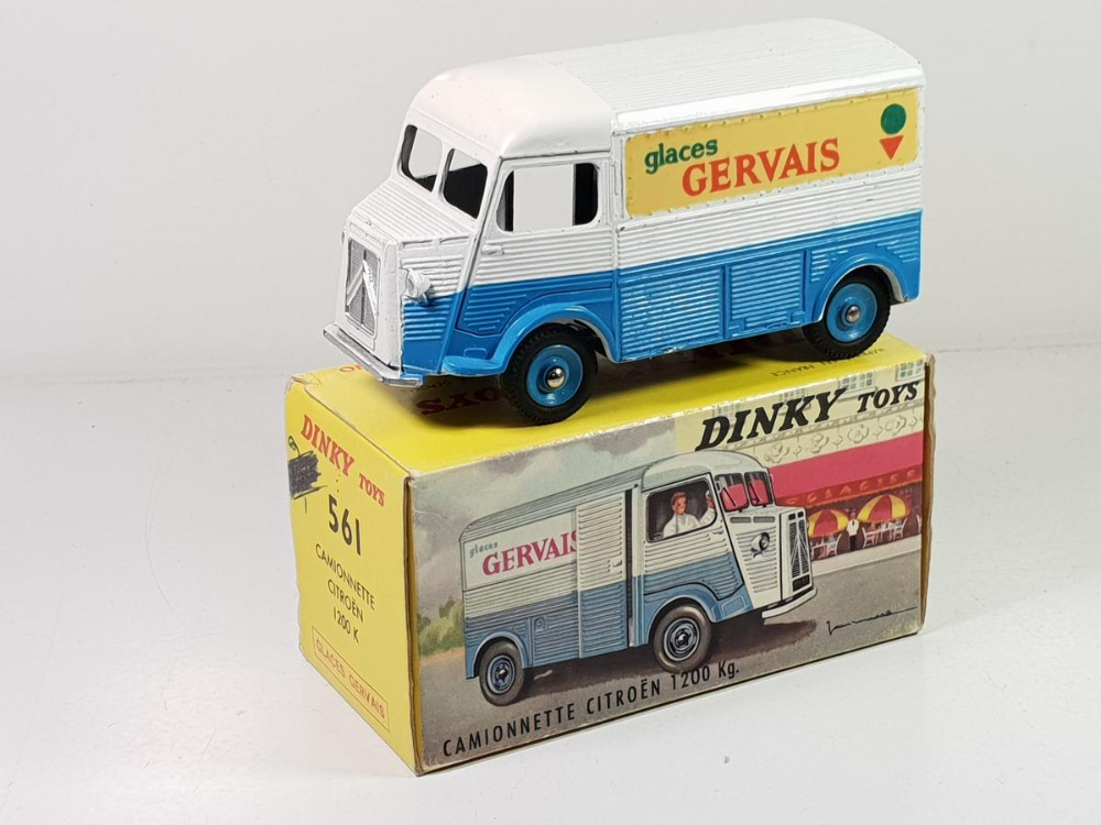 DINKY FRANCE ref 561 Citroën HY 1200 kgs GLACES GERVAIS camion glacier jouet ancien