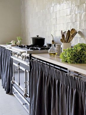 Cortinas en bajo mesada con argollas. | Shanon | Pinterest | Cocinas ... Cortinas en bajo mesada con argollas. | Shanon | Pinterest | Cocinas ...
