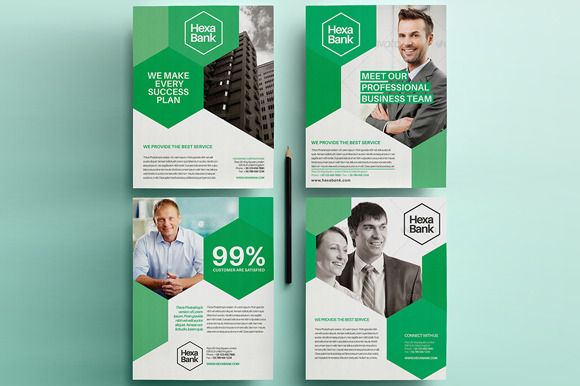 check out 4 in 1 geometric corporate flyer by dhixaz on creative creative corporate flyers design