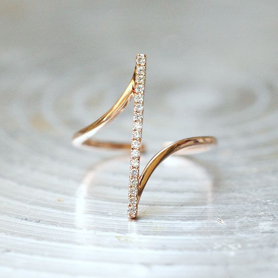 Feather Shaped Natural Pave Diamond Full Finger Ring Handmade 925 Sterling Silver Fashion Jewelry Christmas GIFTS