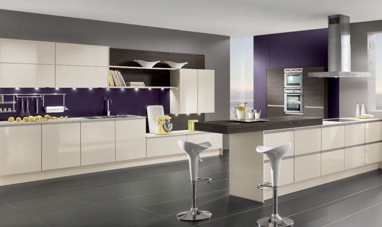 Cuisine couleur aubergine inspirations violettes en 71 idées Cuisine - carrelage de cuisine mural Cuisine couleur aubergine inspirations violettes en 71 idées Cuisine - carrelage de cuisine mural