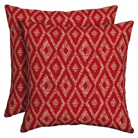 Garden Treasures Set Of 2 Red Diam Ruby Treasures ' Throw Pillow Cushion