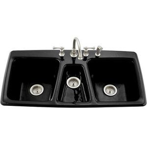 Kohler K5914 4 7 Trieste Triple Bowl Sink Kitchen Sink Black Kitchen Sink Kitchen Sink Design Sink